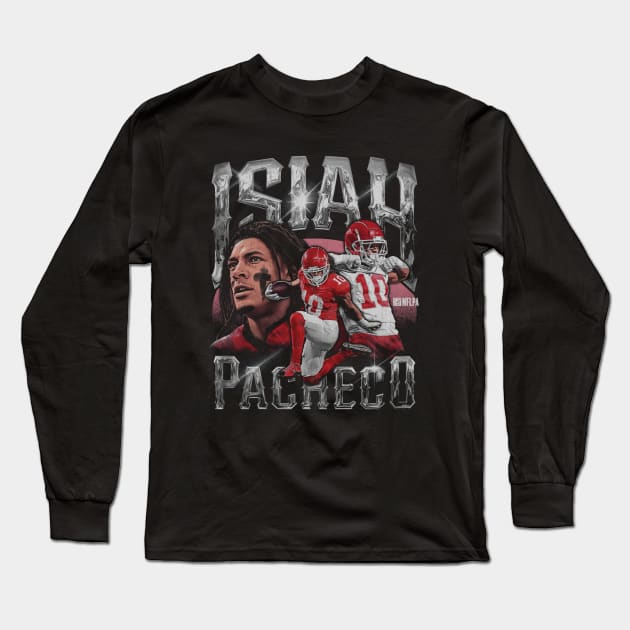 Isiah Pacheco Kansas City Vintage Long Sleeve T-Shirt by ganisfarhan